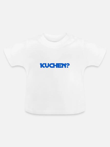 Kuchen gefällig? - Baby Bio-T-Shirt mit Rundhals - Weiß