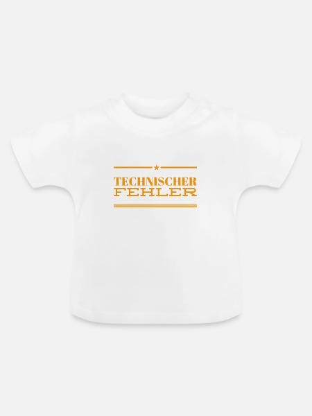 es geht nicht mehr - Baby Bio-T-Shirt mit Rundhals - Weiß