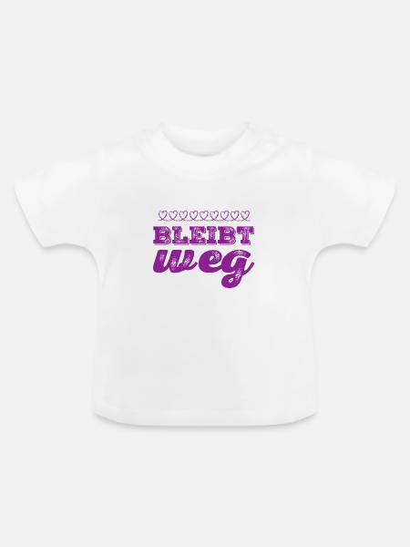 bleibt weg - Baby Bio-T-Shirt mit Rundhals - Weiß