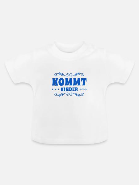 kommt schon - Baby Bio-T-Shirt mit Rundhals - Weiß