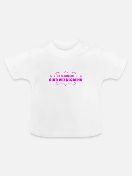 verstörende Erinnerungen - Baby Bio-T-Shirt mit Rundhals - Weiß