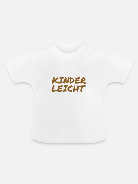 das ist ganz leicht - Baby Bio-T-Shirt mit Rundhals - Weiß