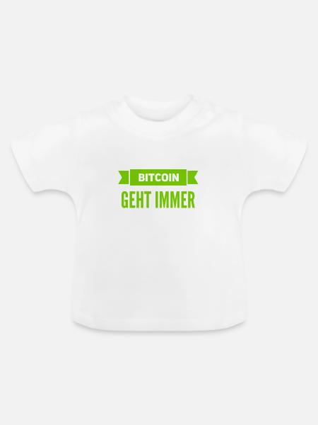 Bitcoin ist fantastisch - Baby Bio-T-Shirt mit Rundhals - Weiß