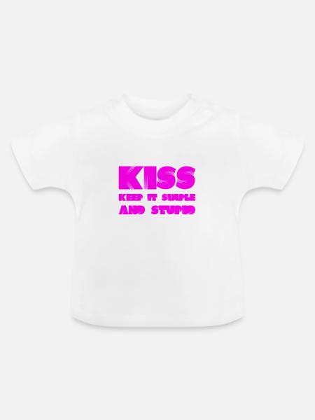 einfach ist besser - Baby Bio-T-Shirt mit Rundhals - Weiß