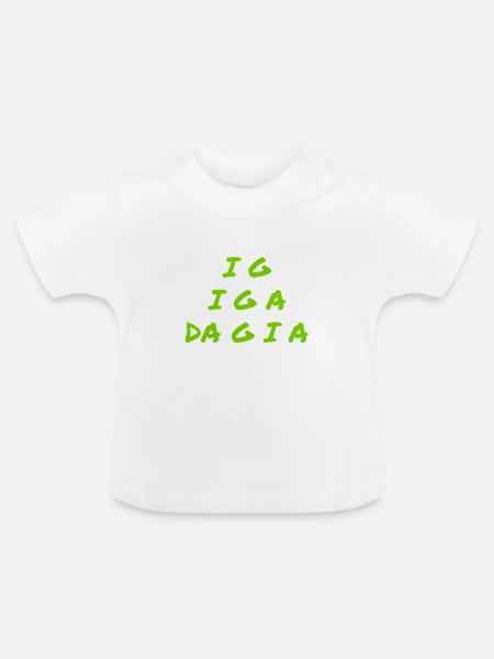 ich verschwinde - Baby Bio-T-Shirt mit Rundhals - Weiß