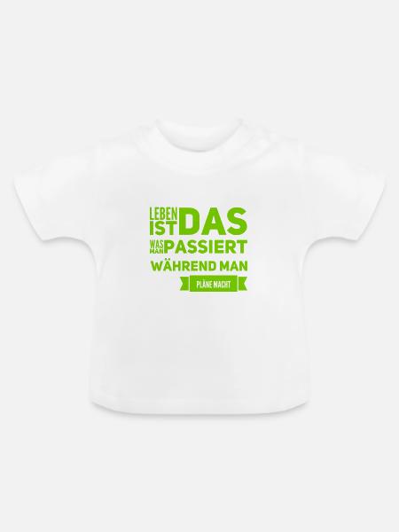 Pläne machen - Baby Bio-T-Shirt mit Rundhals - Weiß
