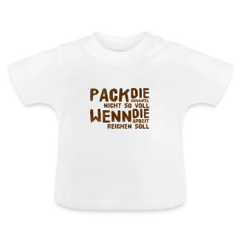Plus lentement - T-shirt bio col rond Bébé - blanc - Devant