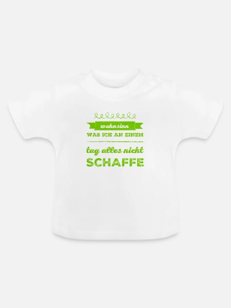 Faulheit ist mein Ding - Baby Bio-T-Shirt mit Rundhals - Weiß