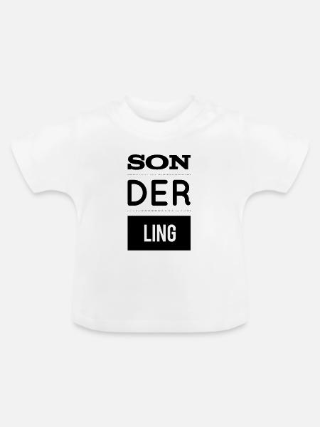 ich bin besonders - Baby Bio-T-Shirt mit Rundhals - Weiß