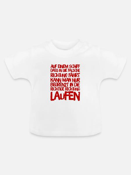 grundlegende Entscheidung - Baby Bio-T-Shirt mit Rundhals - Weiß