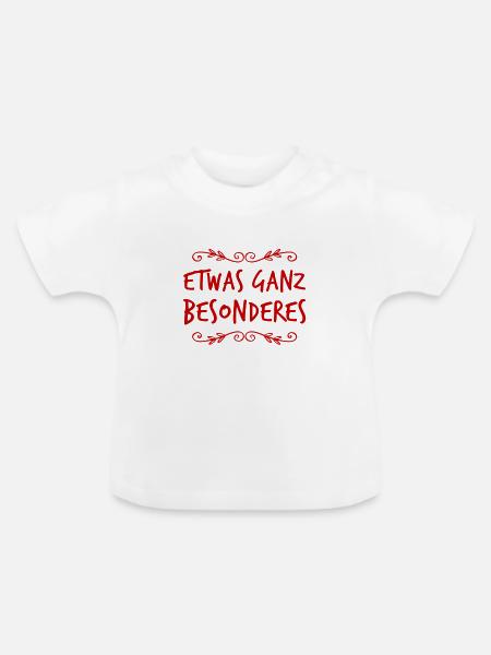 ich bin genial - Baby Bio-T-Shirt mit Rundhals - Weiß