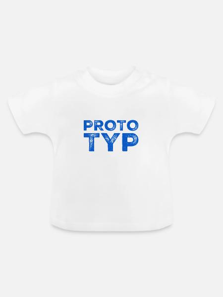 ich bin einmalig - Baby Bio-T-Shirt mit Rundhals - Weiß