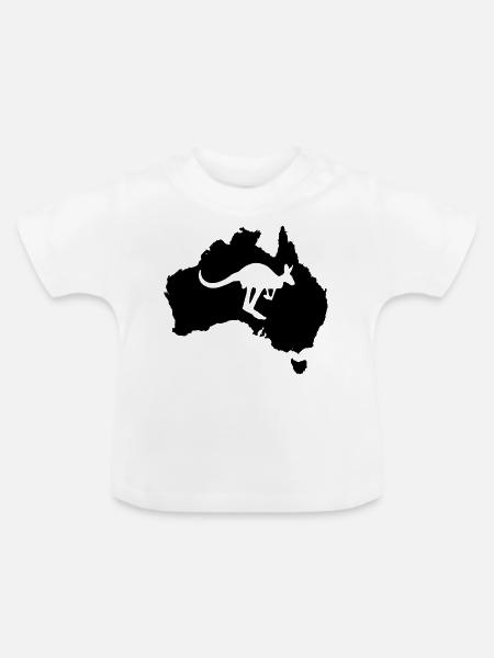 Australien - Baby Bio-T-Shirt mit Rundhals - Weiß