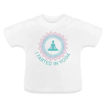 Namaste und Embrace the Oops - Baby Bio-T-Shirt mit Rundhals - Weiß - Vorne