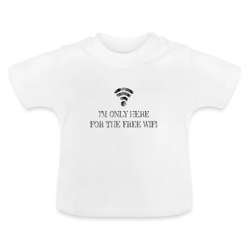 Free Wifi - Baby Bio-T-Shirt mit Rundhals - Weiß - Vorne
