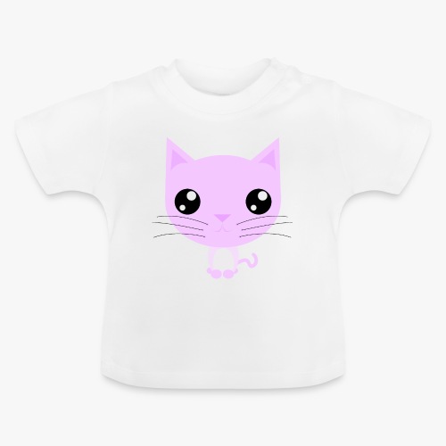 Kitty Pink - Økologisk T-shirt til baby, rund hals