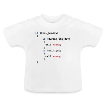 Baby bodysuit developer - Baby Organic T-Shirt with Round Neck - white - Front