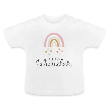 Kleines Wunder | Baby - Baby Bio-T-Shirt mit Rundhals - Weiß - Vorne