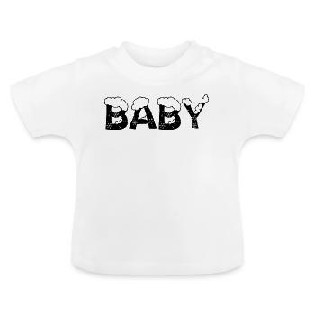 Text Ice Christmas Costume Baby - Baby Organic T-Shirt with Round Neck - white - Front