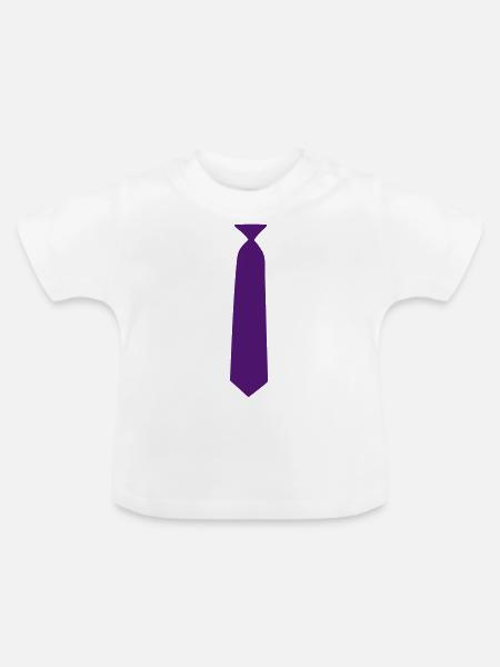 krawatte - Baby Bio-T-Shirt mit Rundhals - Weiß