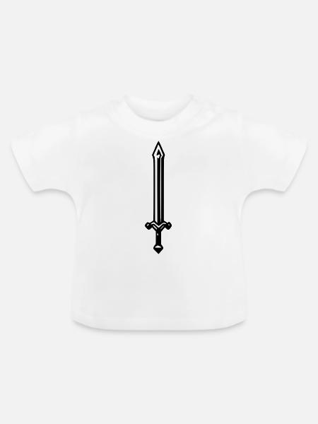 Schwert - Baby Bio-T-Shirt mit Rundhals - Weiß