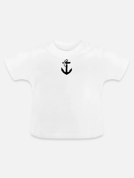 anker - Baby Bio-T-Shirt mit Rundhals - Weiß