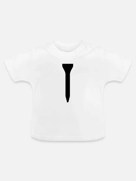 Golf Tee - Baby Bio-T-Shirt mit Rundhals - Weiß