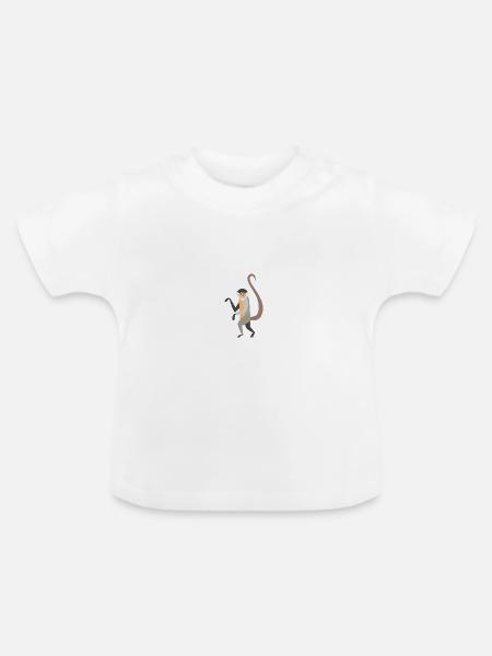 Wildtiere - Baby Bio-T-Shirt mit Rundhals - Weiß