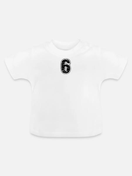 6 - Baby Bio-T-Shirt mit Rundhals - Weiß