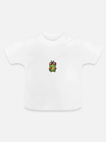 Wurm Cool Sommer - Baby Bio-T-Shirt mit Rundhals - Weiß