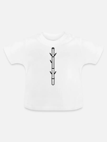Bambus - Baby Bio-T-Shirt mit Rundhals - Weiß