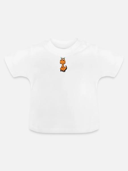 T REX - Baby Bio-T-Shirt mit Rundhals - Weiß