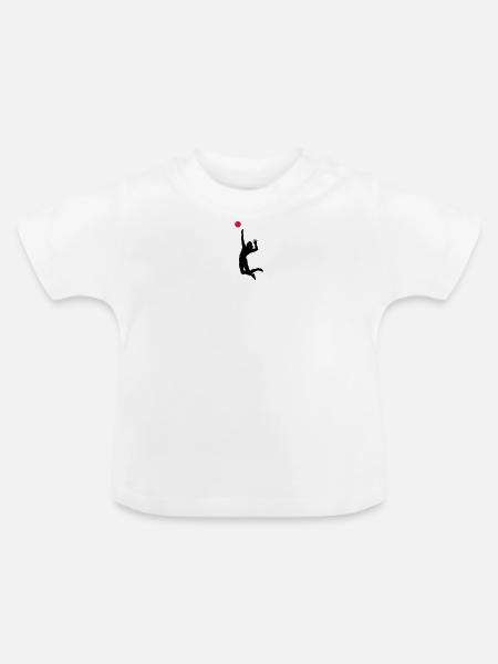 volleyball - Baby Bio-T-Shirt mit Rundhals - Weiß