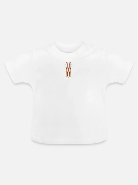 wave Art 02 - Baby Bio-T-Shirt mit Rundhals - Weiß
