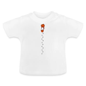 Fuchs mit Spuren - Baby Bio-T-Shirt mit Rundhals - Weiß - Vorne