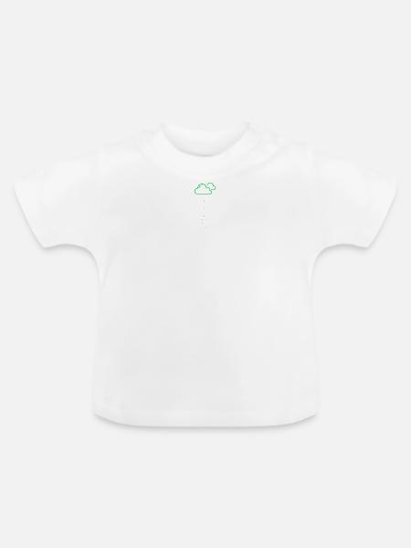 Wolkenregen-Code - Baby Bio-T-Shirt mit Rundhals - Weiß