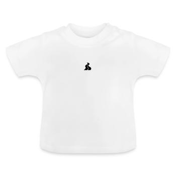Route avec bande centrale - T-shirt bio col rond Bébé - blanc - Devant