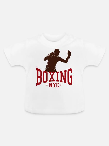 Boxing NYC - Baby Bio-T-Shirt mit Rundhals - Weiß
