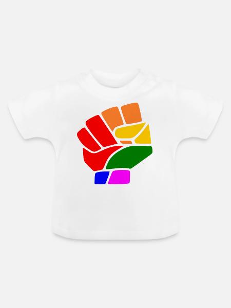 Lgbt - Baby Bio-T-Shirt mit Rundhals - Weiß