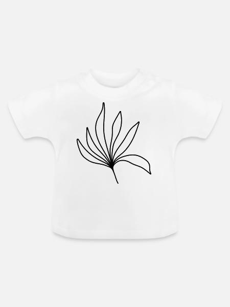 simple Gräser - Baby Bio-T-Shirt mit Rundhals - Weiß