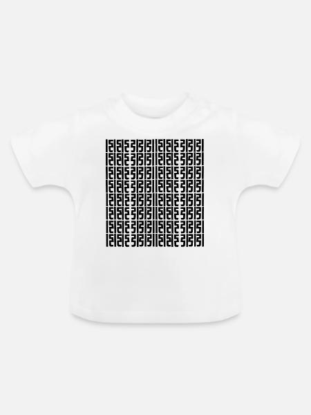 Einzigartiges Logo - Baby Bio-T-Shirt mit Rundhals - Weiß