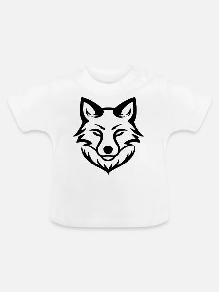 Fuchs - Baby Bio-T-Shirt mit Rundhals - Weiß