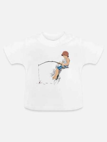 Angler - Baby Bio-T-Shirt mit Rundhals - Weiß