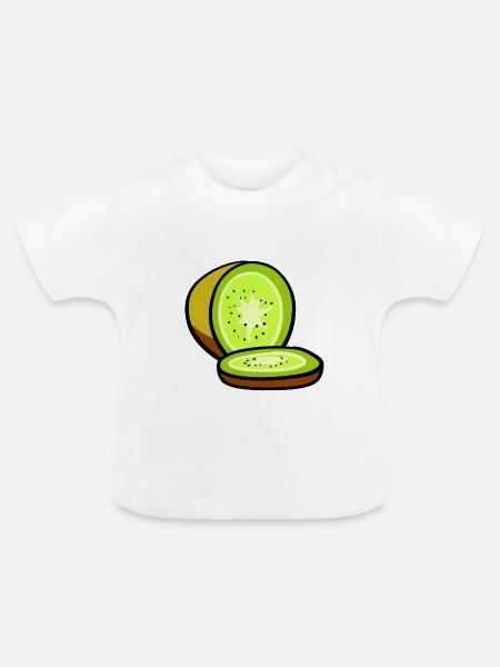 Kiwi - Baby Bio-T-Shirt mit Rundhals - Weiß
