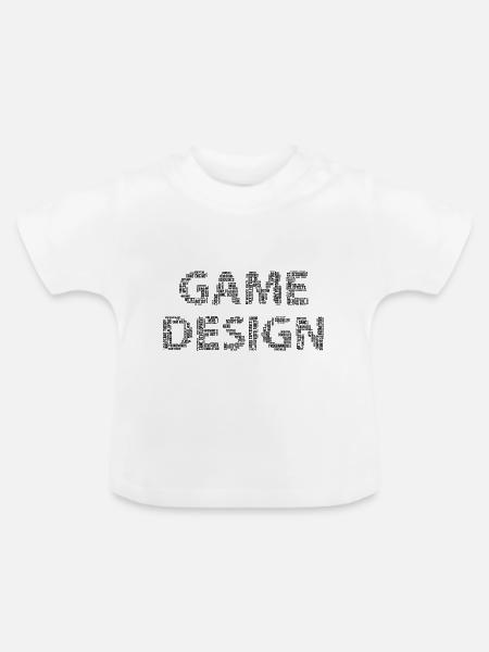 Game Design - Baby Bio-T-Shirt mit Rundhals - Weiß