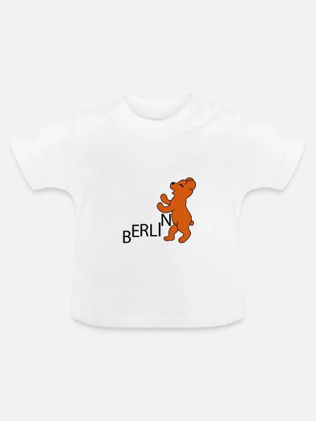 Berlin - Baby Bio-T-Shirt mit Rundhals - Weiß