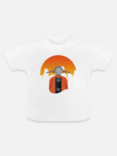 Altes Moped - Baby Bio-T-Shirt mit Rundhals - Weiß
