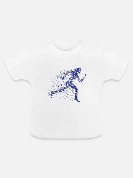 Läuferin - Baby Bio-T-Shirt mit Rundhals - Weiß
