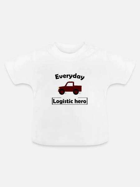 Transport und Logistik - Baby Bio-T-Shirt mit Rundhals - Weiß