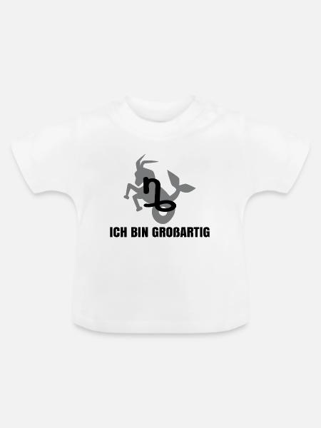 Astronomie Tierkreis Statement Steinbock Horoskop - Baby Bio-T-Shirt mit Rundhals - Weiß